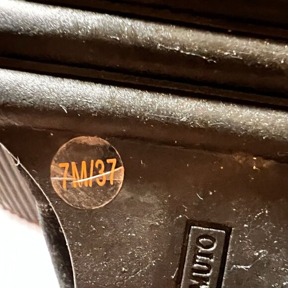 Vince Camuto Womens Black Suede Wedge Heel Ankle Booties Size 7M/37 Buckle - Picture 10 of 13